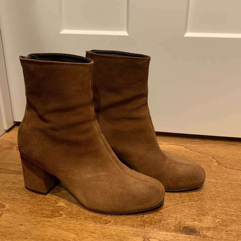 Free People Cecile Heeled Bootie - Cognac